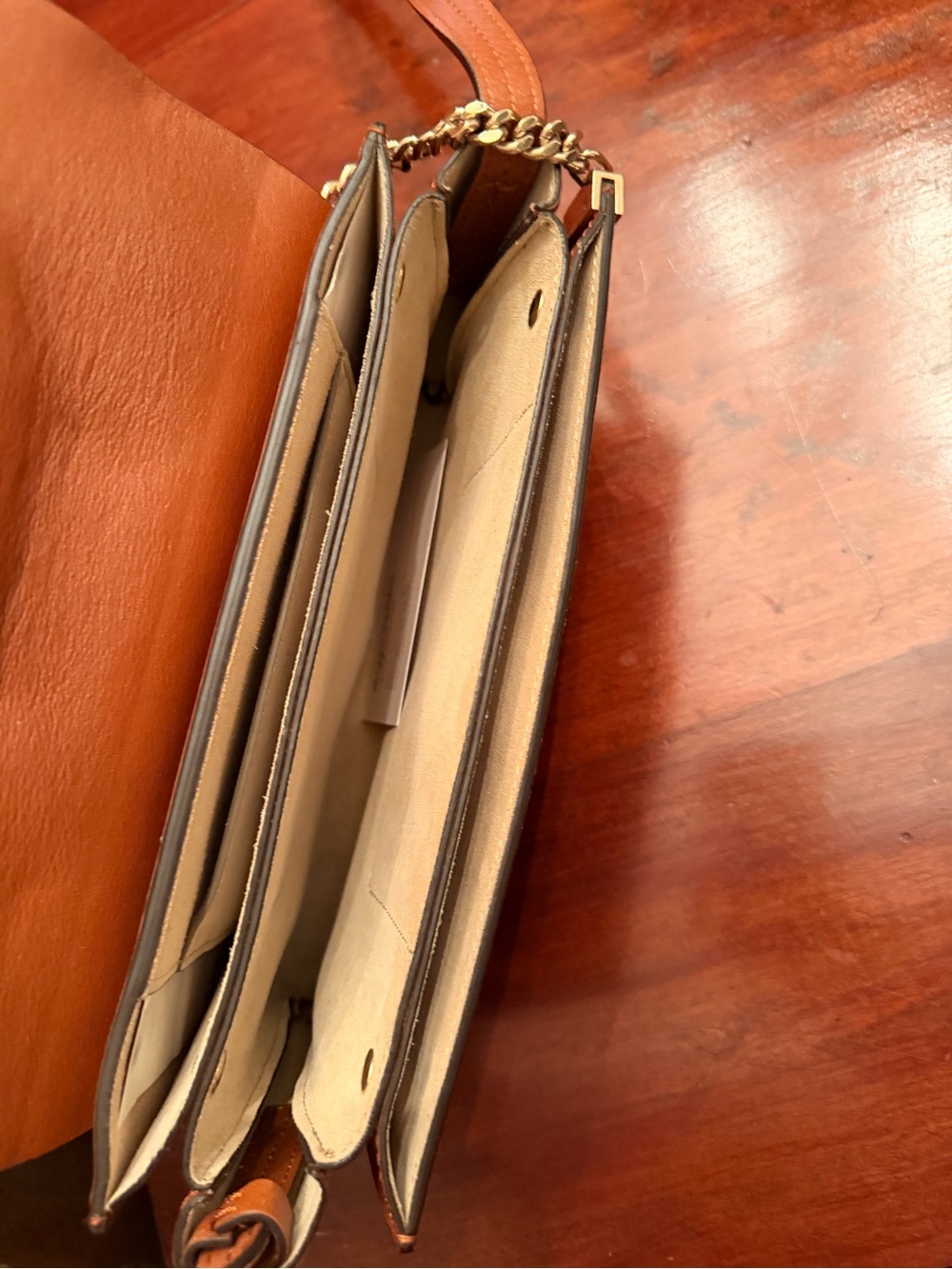 Chloe Suede & Leather Crossbody Bag in Orange-Brown - Picture 4 of 8